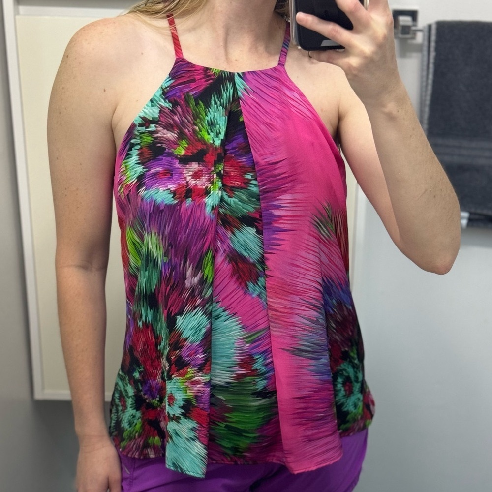 ASKARI colorful spaghetti strap blouse